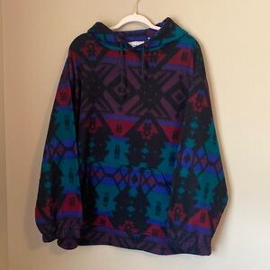 Blazer Vintage Tribal Pattern Colorful Hoodie Large